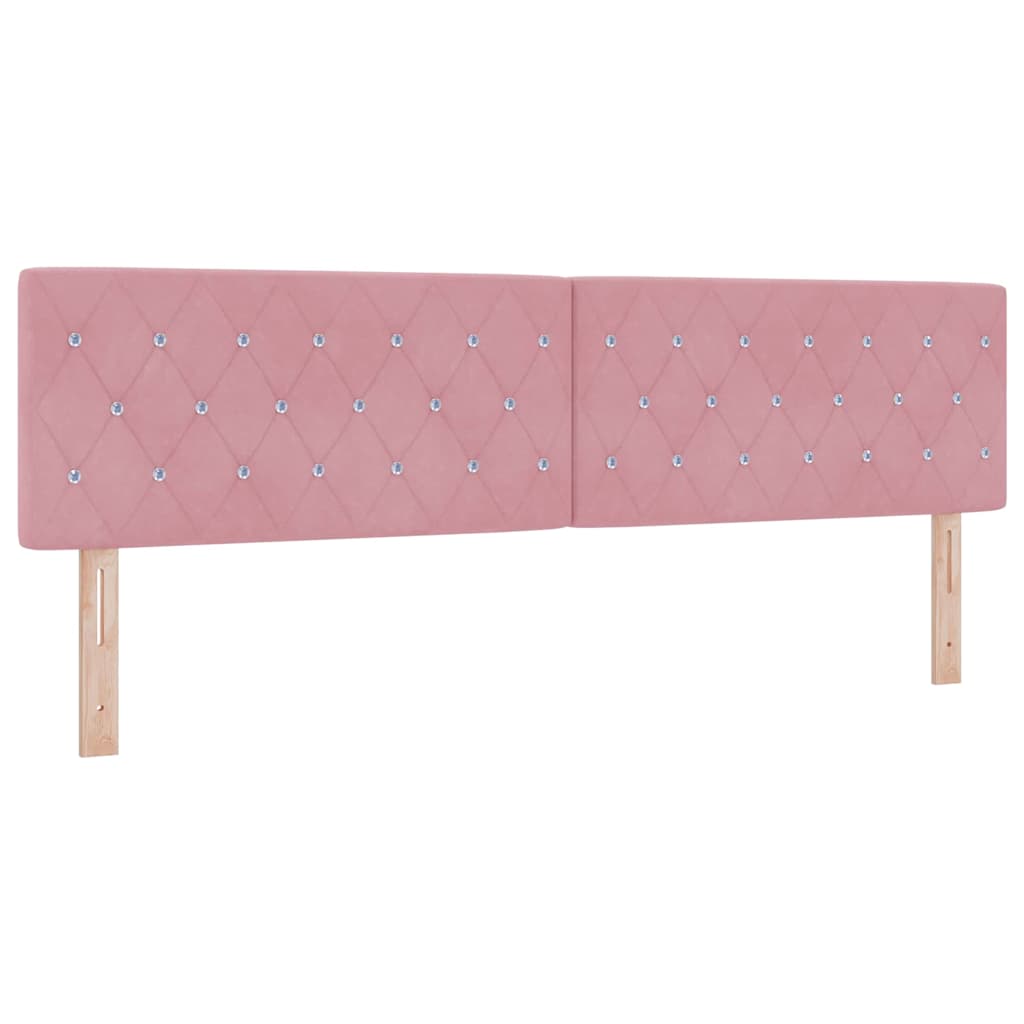 Cabeceira de Veludo Losangos com cabeceira Rosa 180 cm Veludo
