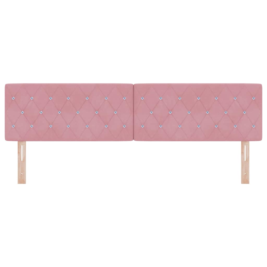 Cabeceira de Veludo Losangos com cabeceira Rosa 180 cm Veludo