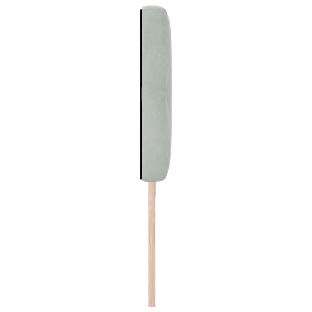 Cabeceira de Veludo Losangos Cinzento-claro 200 cm Veludo