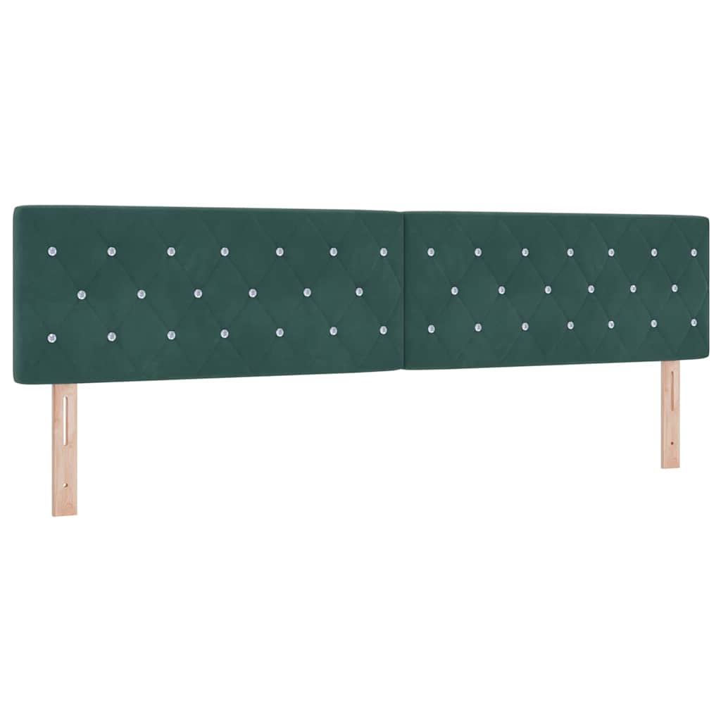 Cabeceira de Veludo Losangos Manual Verde-escuro 200 cm Veludo