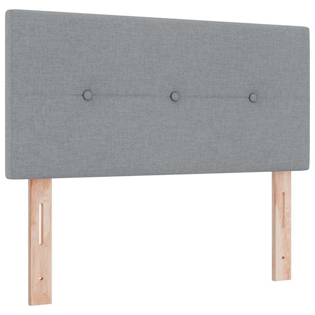 Cabeceira com cabeceira Manual Cinzento-claro 80 cm tecido