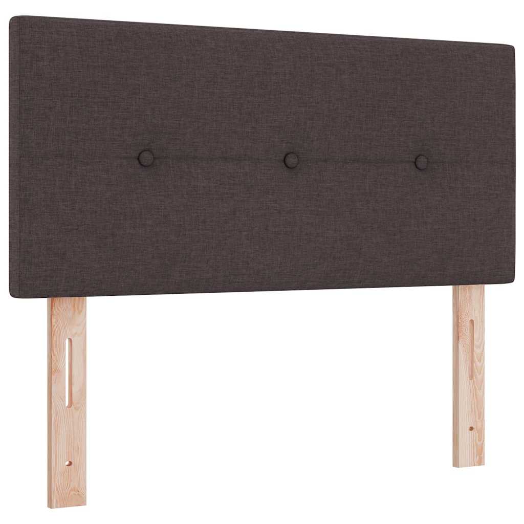 Cabeceira com cabeceira Manual Castanho escuro 80 cm tecido