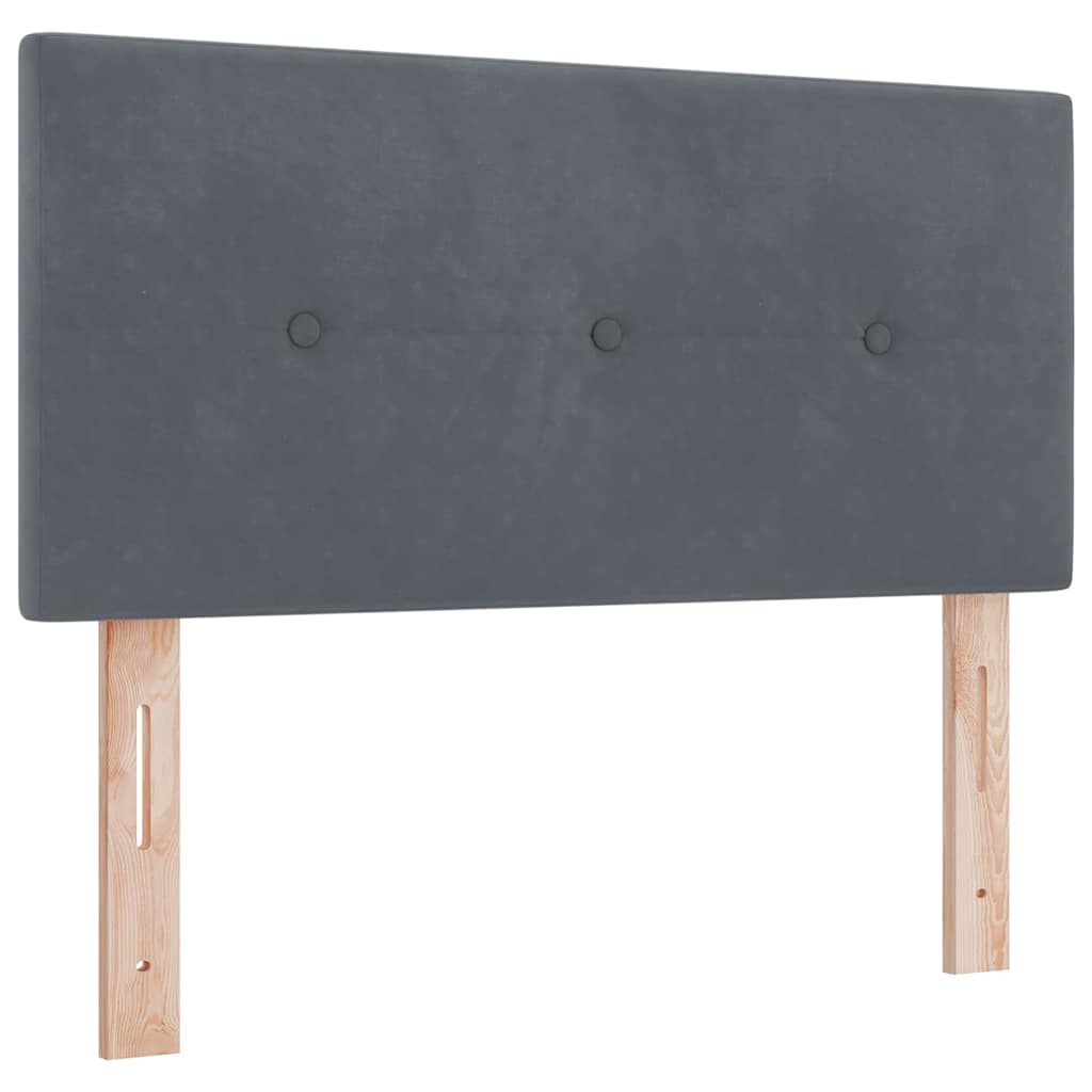 Cabeceira Montado na parede Manual Cinzento escuro 80 cm Veludo