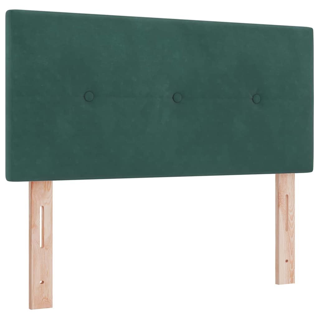 Cabeceira Montado na parede Manual Verde-escuro 80 cm Veludo