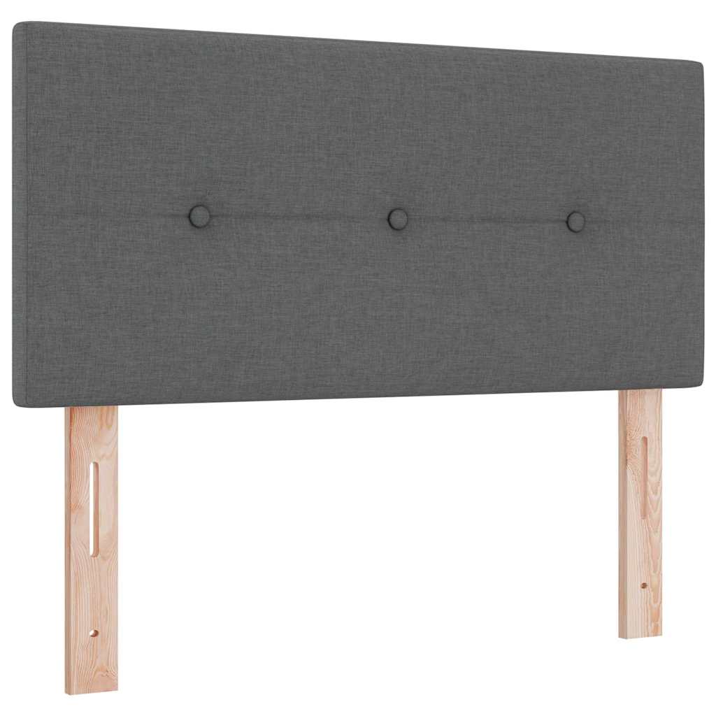Cabeceira com cabeceira Manual Cinzento escuro 90 cm tecido