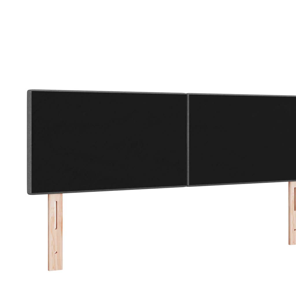 Cabeceira com cabeceira Manual Cinzento escuro 140 cm tecido