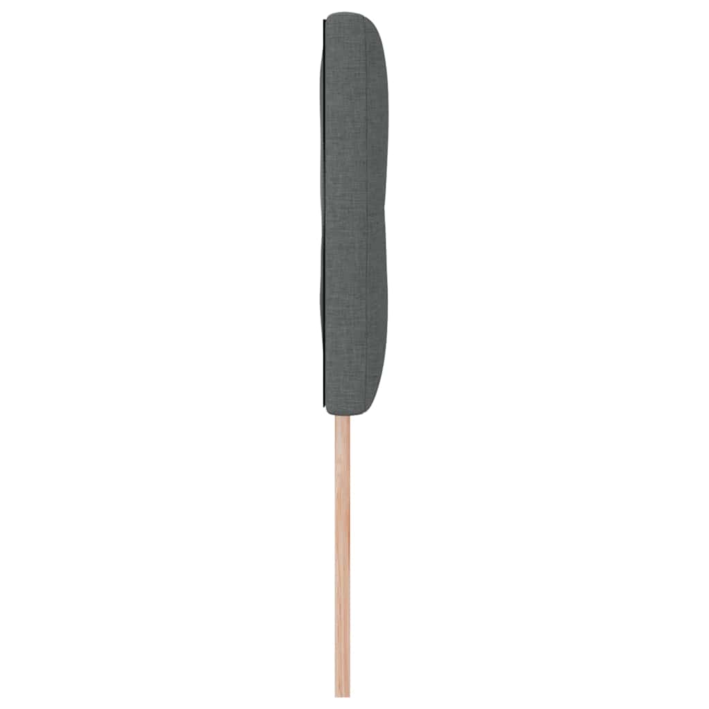 Cabeceira com cabeceira Manual Cinzento escuro 140 cm tecido