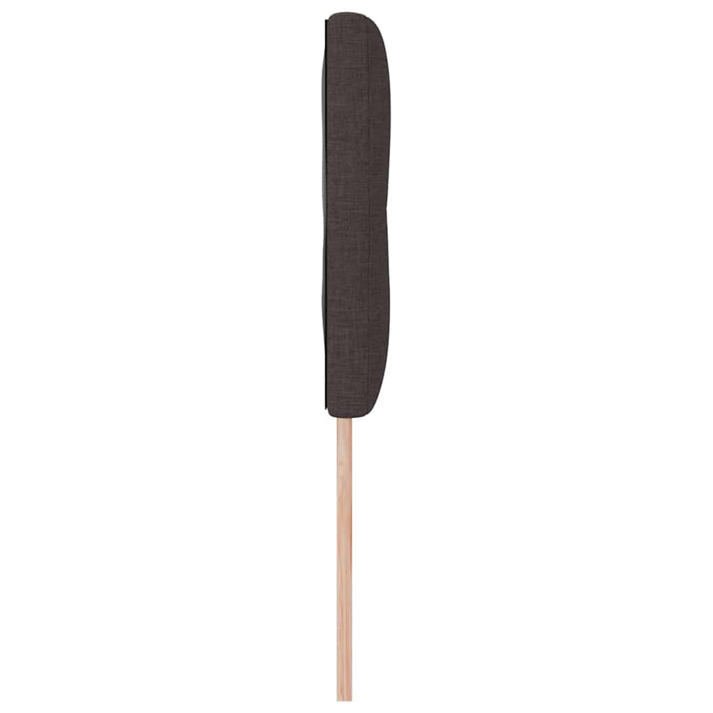 Cabeceira com cabeceira Manual Castanho escuro 140 cm tecido