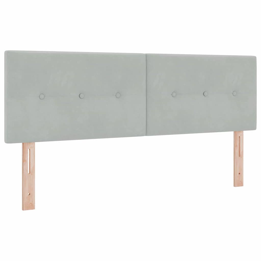 Cabeceira Montado na parede Manual Cinzento-claro 160 cm Veludo