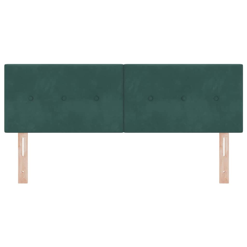 Cabeceira Montado na parede Manual Verde-escuro 160 cm Veludo
