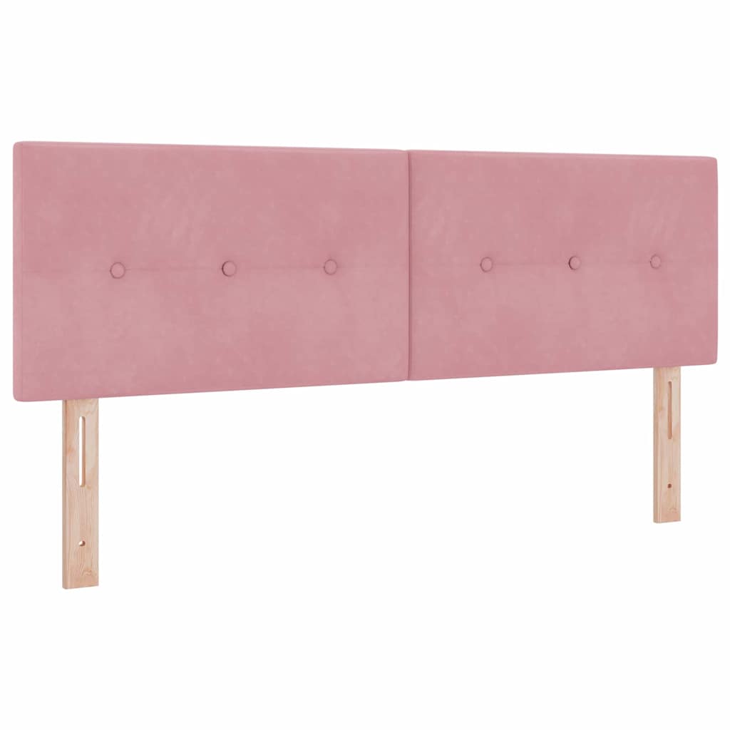 Cabeceira Montado na parede com cabeceira Rosa 160 cm Veludo