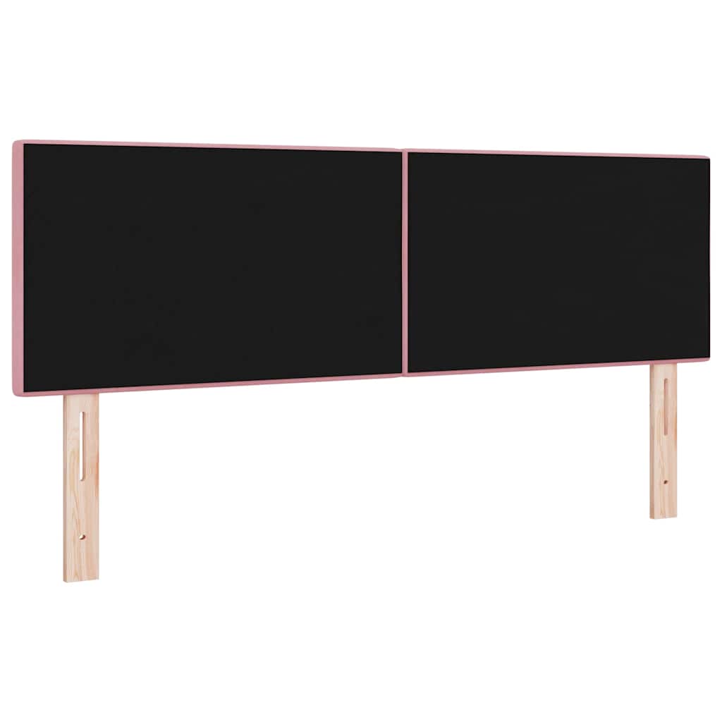 Cabeceira Montado na parede com cabeceira Rosa 160 cm Veludo