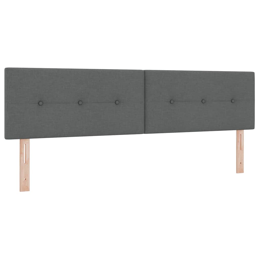 Cabeceira com cabeceira Manual Cinzento escuro 180 cm tecido