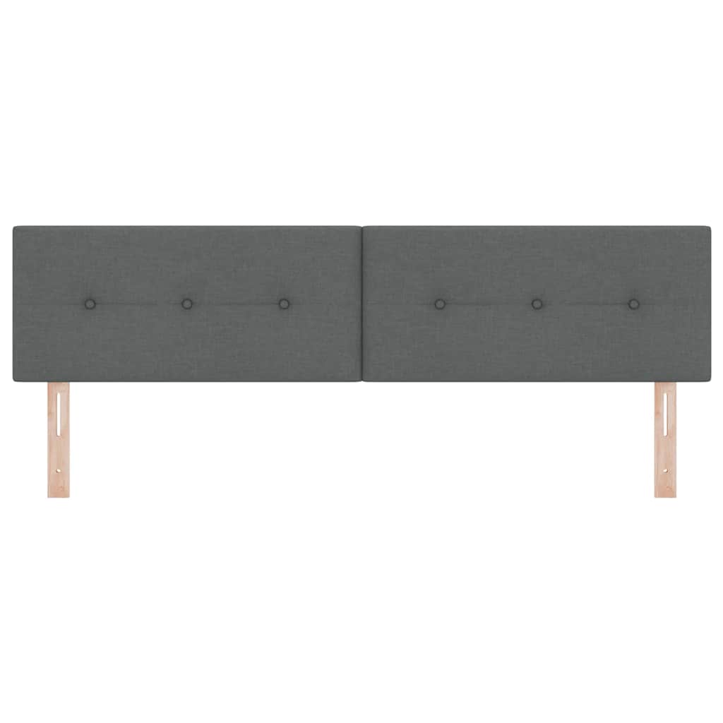 Cabeceira com cabeceira Manual Cinzento escuro 180 cm tecido