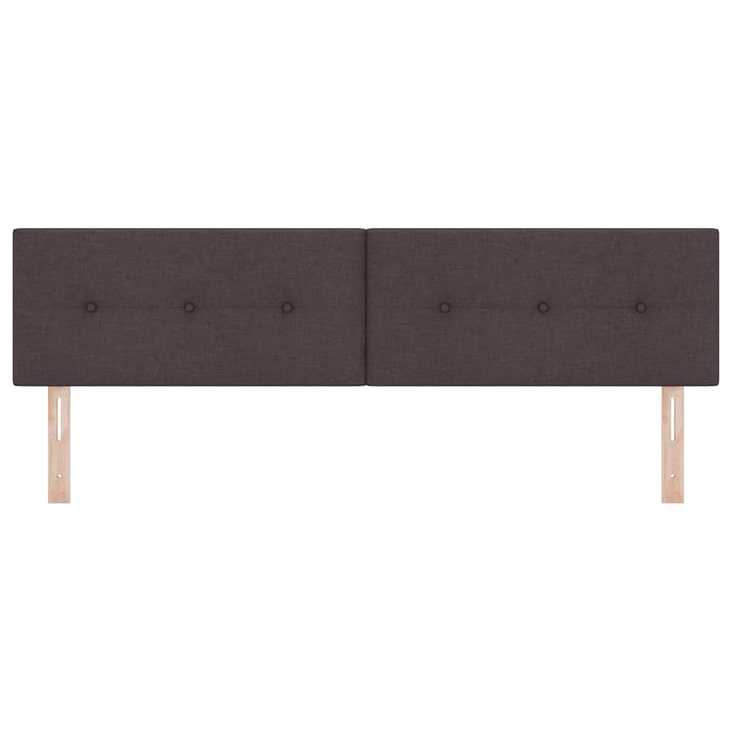 Cabeceira com cabeceira Manual Castanho escuro 180 cm tecido