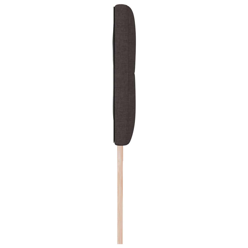 Cabeceira com cabeceira Manual Castanho escuro 180 cm tecido