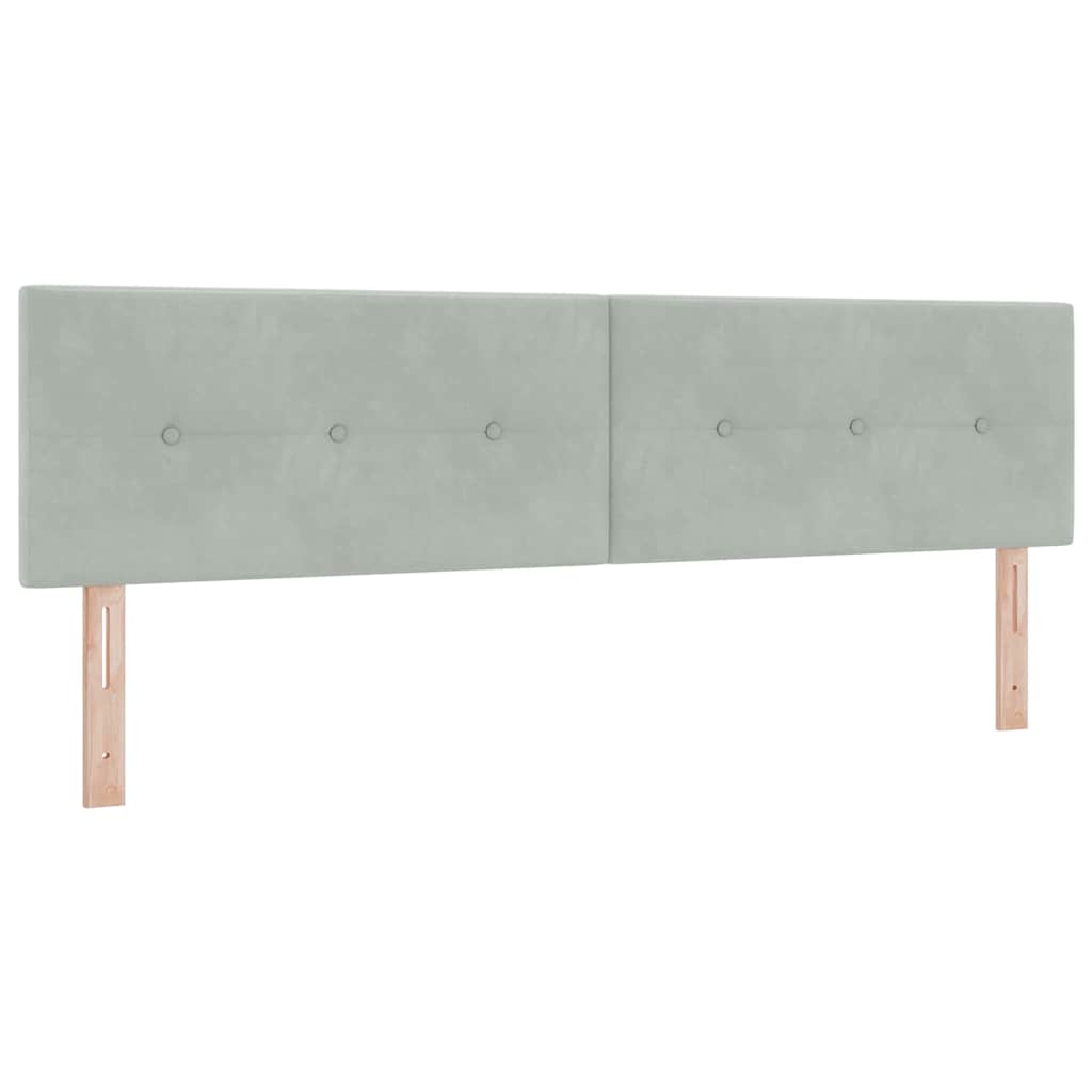 Cabeceira Montado na parede Manual Cinzento-claro 180 cm Veludo