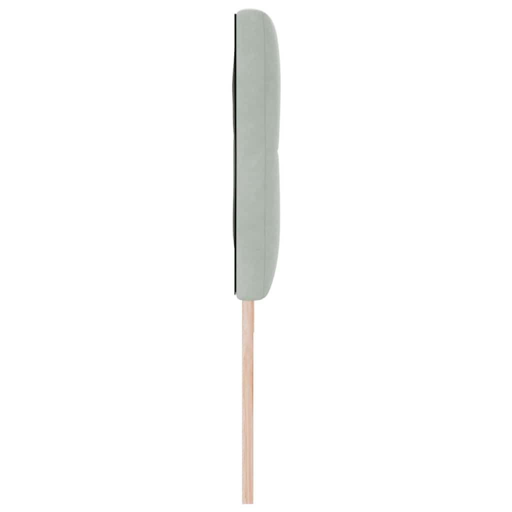 Cabeceira Montado na parede Manual Cinzento-claro 180 cm Veludo