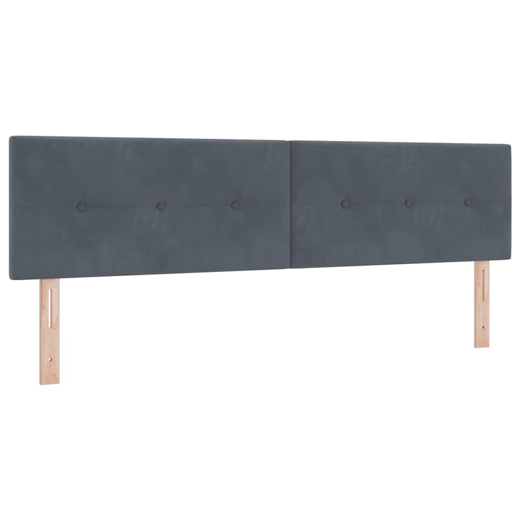 Cabeceira Montado na parede Cinzento escuro 180 cm Veludo