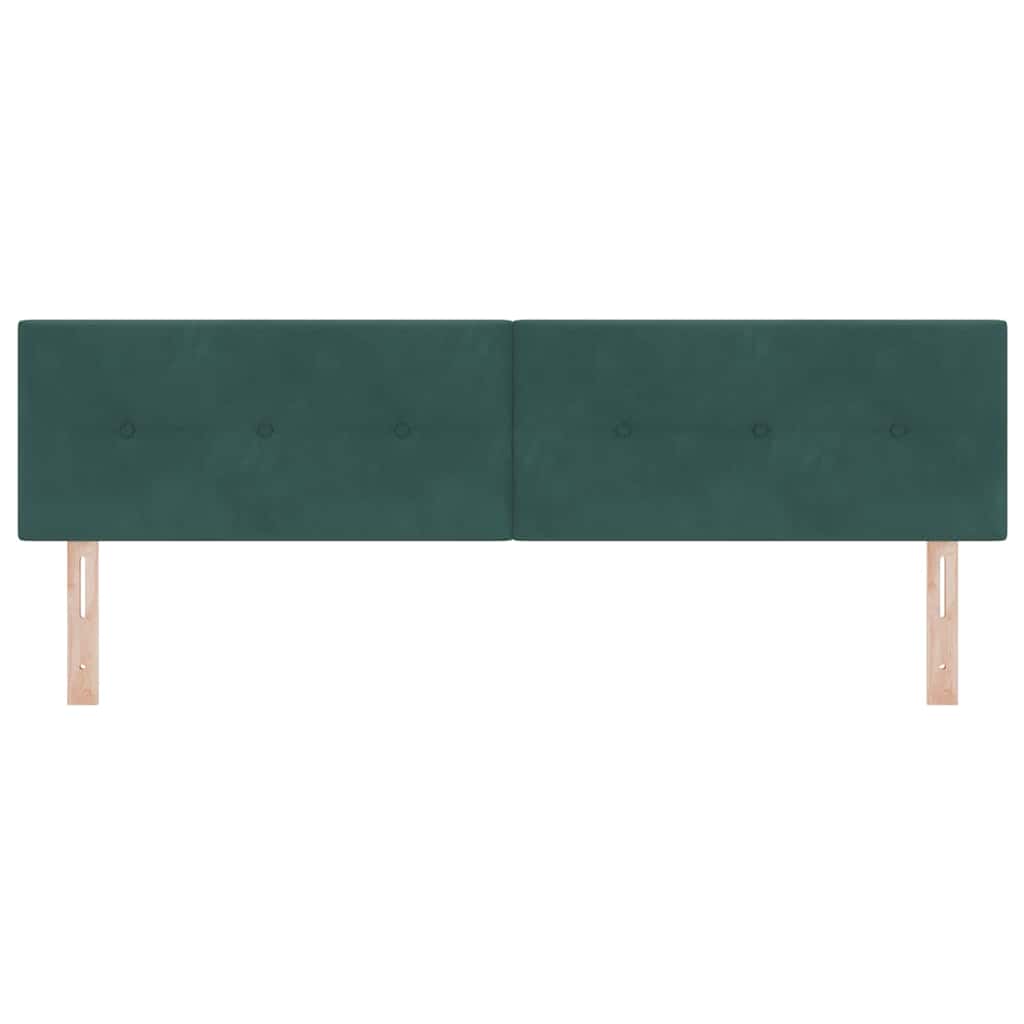 Cabeceira Montado na parede Manual Verde-escuro 180 cm Veludo