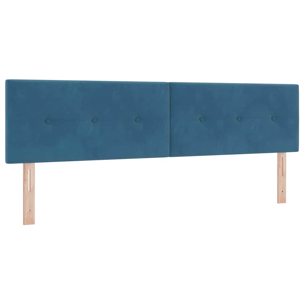 Cabeceira Montado na parede Manual Azul escuro 180 cm Veludo