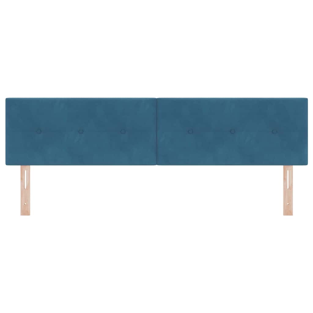 Cabeceira Montado na parede Manual Azul escuro 180 cm Veludo