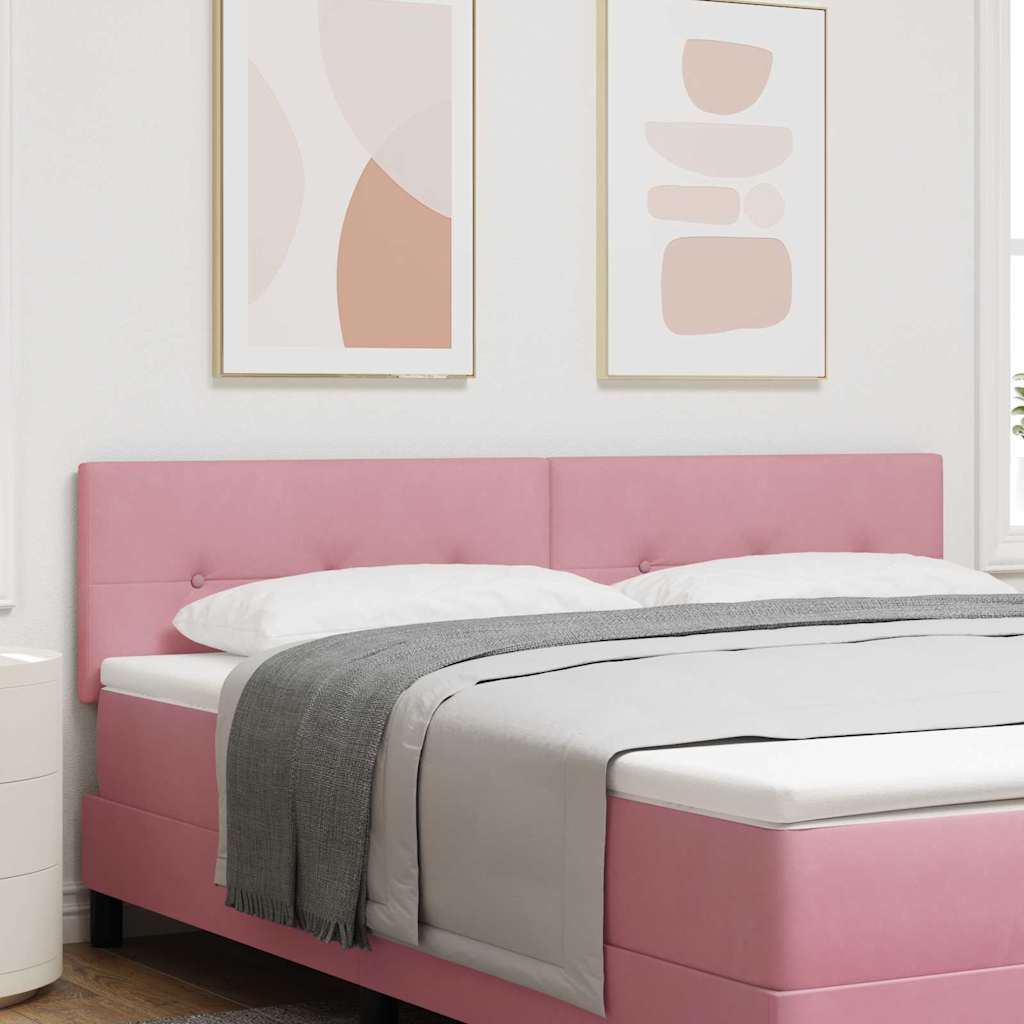 Cabeceira Montado na parede com cabeceira Rosa 180 cm Veludo