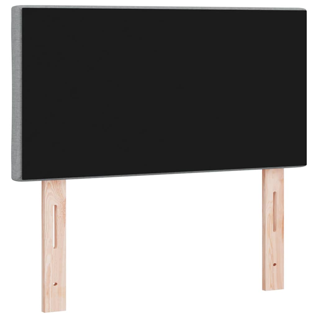 Cabeceira de Tecido Geométrico Cinzento-claro 80 cm tecido