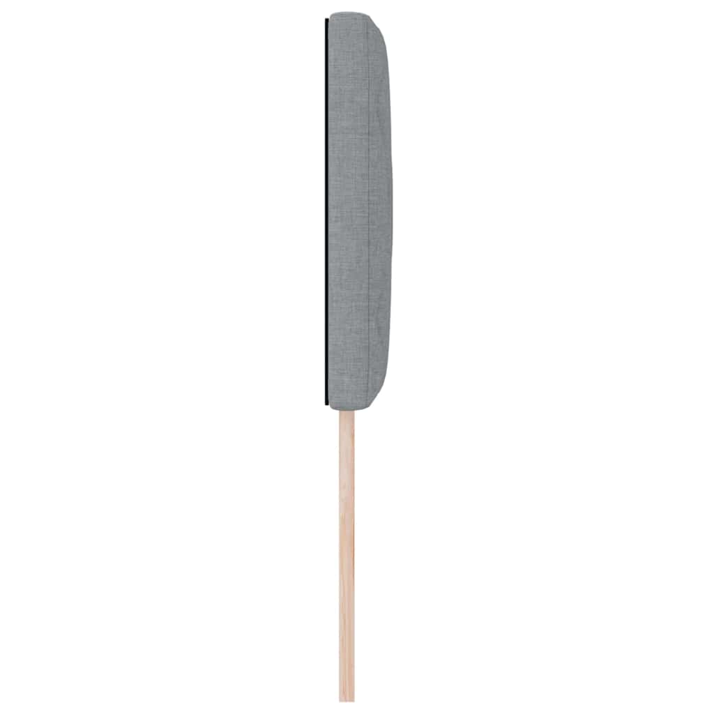 Cabeceira de Tecido Geométrico Cinzento-claro 80 cm tecido
