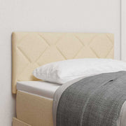 Cabeceira de Tecido Geométrico com cabeceira Creme 80 cm tecido