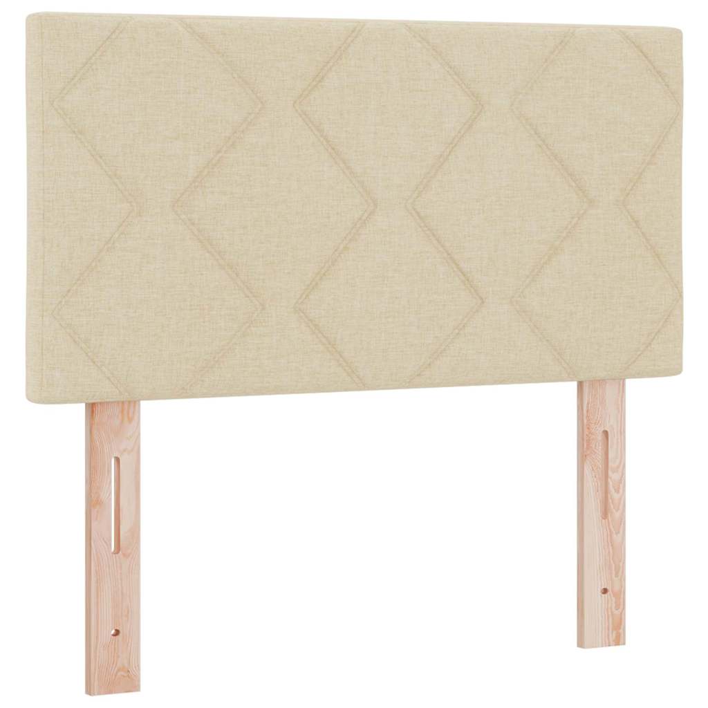 Cabeceira de Tecido Geométrico com cabeceira Creme 80 cm tecido