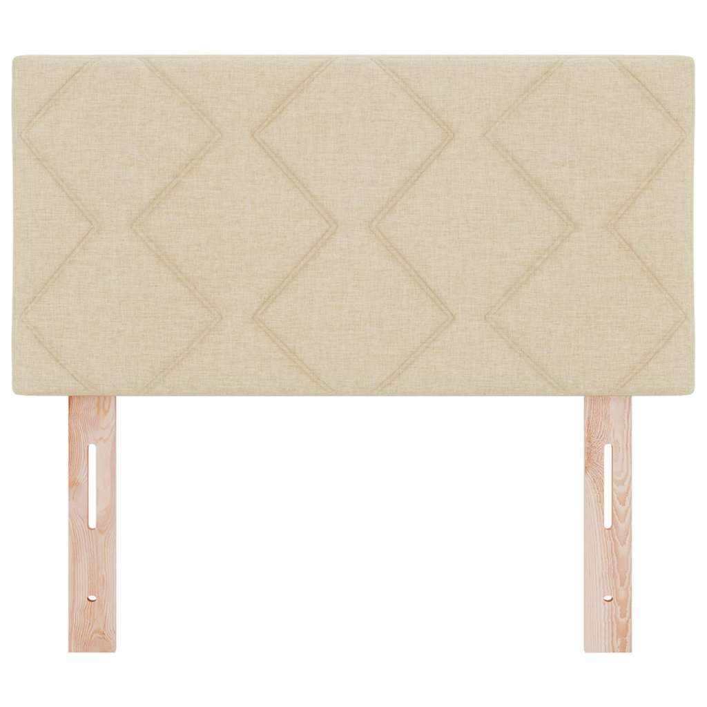Cabeceira de Tecido Geométrico com cabeceira Creme 80 cm tecido