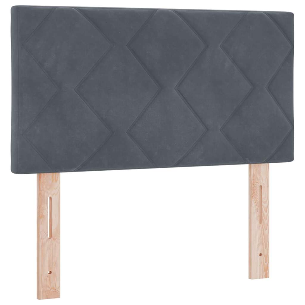 Cabeceira Montado na parede Manual Cinzento escuro 80 cm Veludo
