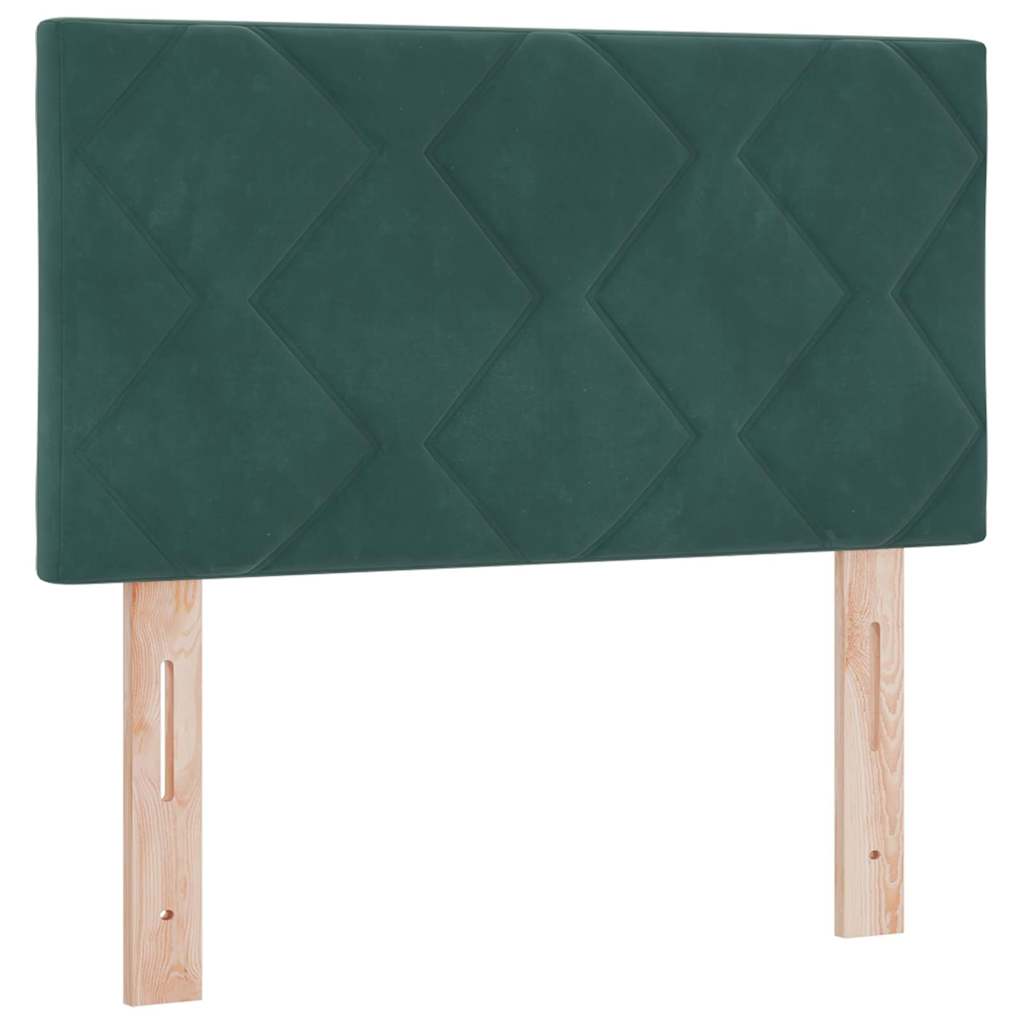 Cabeceira Montado na parede Manual Verde-escuro 80 cm Veludo