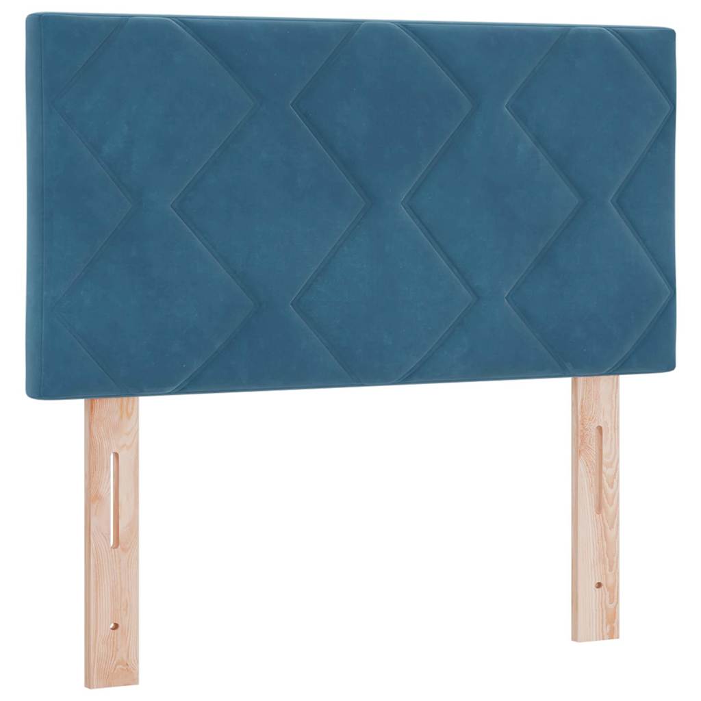 Cabeceira Montado na parede Geométrico Azul escuro 80 cm Veludo