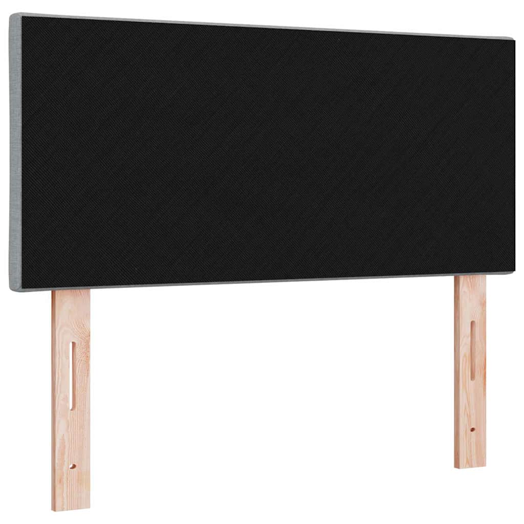 Cabeceira de Tecido Geométrico Cinzento-claro 90 cm tecido