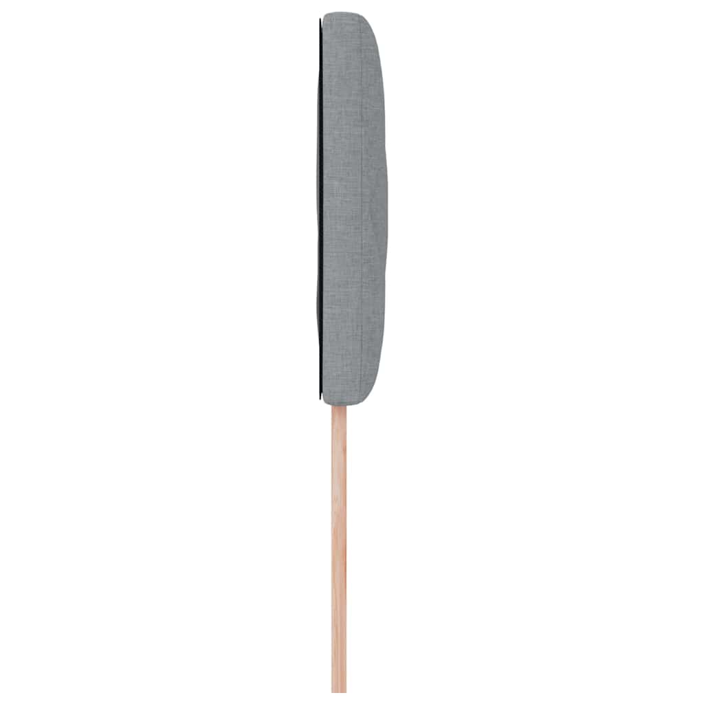 Cabeceira de Tecido Geométrico Cinzento-claro 90 cm tecido