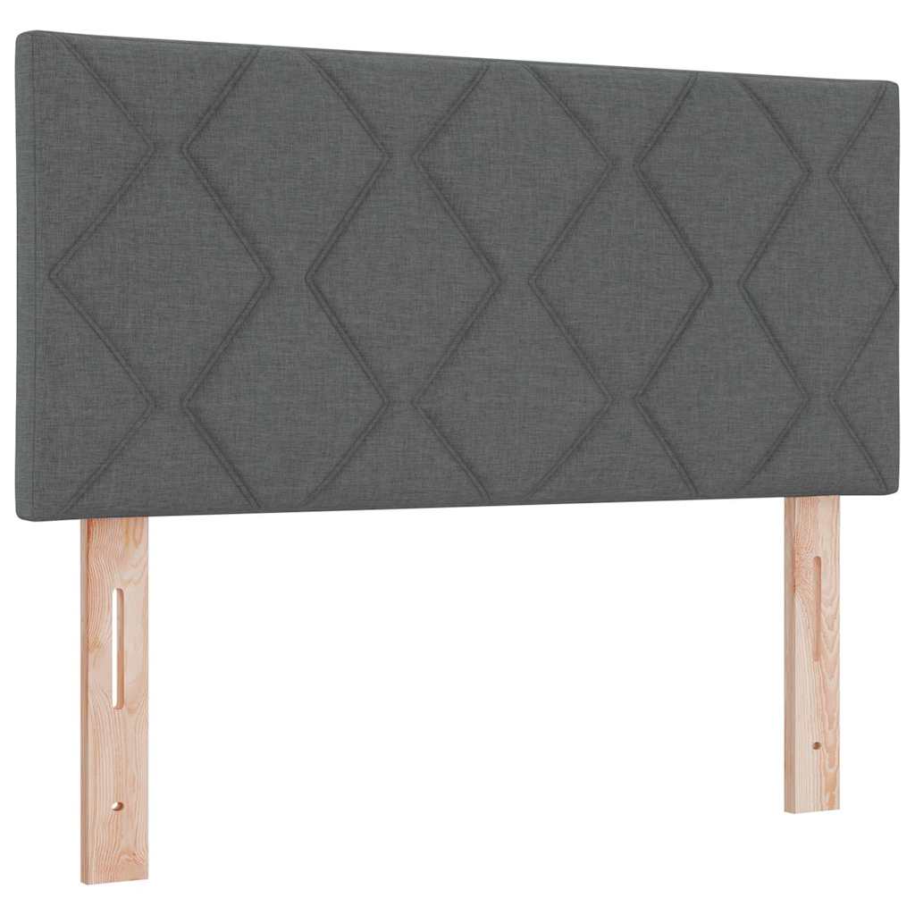 Cabeceira de Tecido Geométrico Cinza Escuro 90 cm tecido