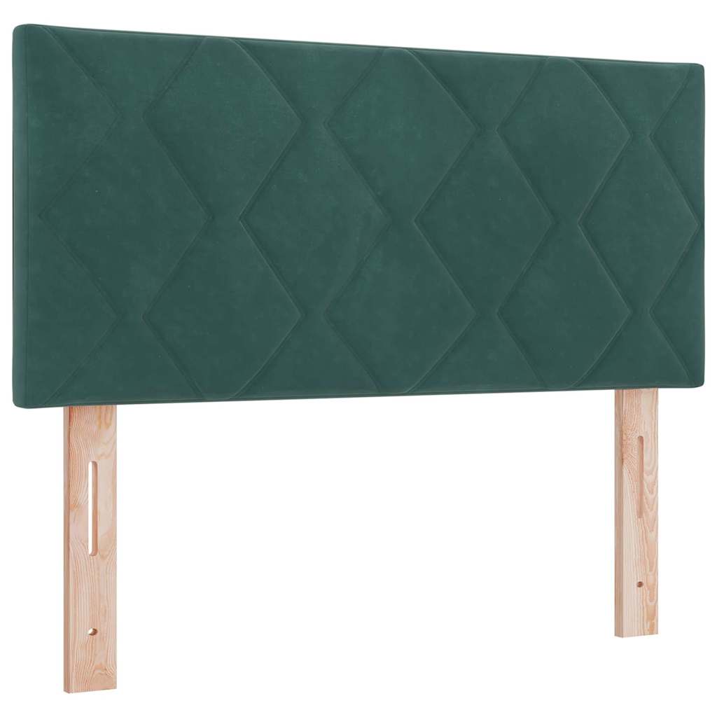 Cabeceira Montado na parede Manual Verde-escuro 90 cm Veludo