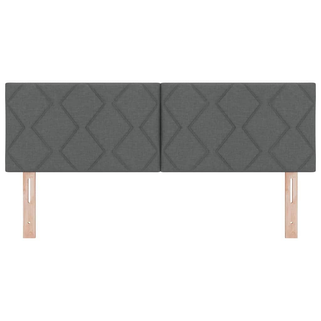Cabeceira de Tecido Geométrico Cinza Escuro 144 cm tecido