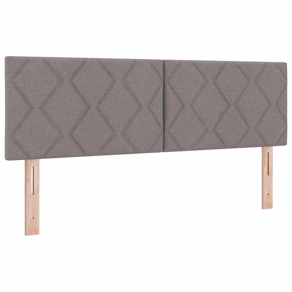 Cabeceira de Tecido Cinzento-acastanhado 144 cm tecido