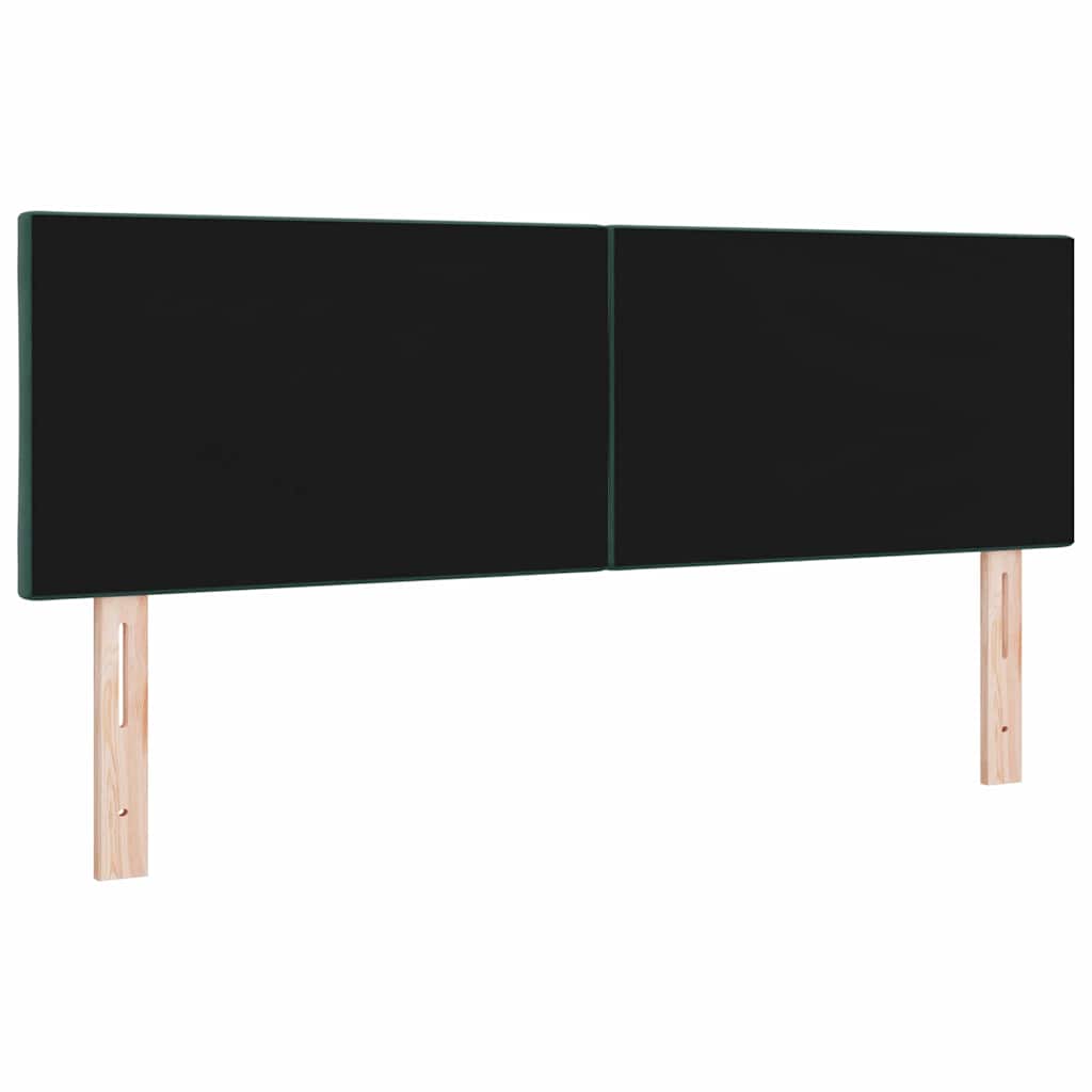 Cabeceira Montado na parede Manual Verde-escuro 144 cm Veludo