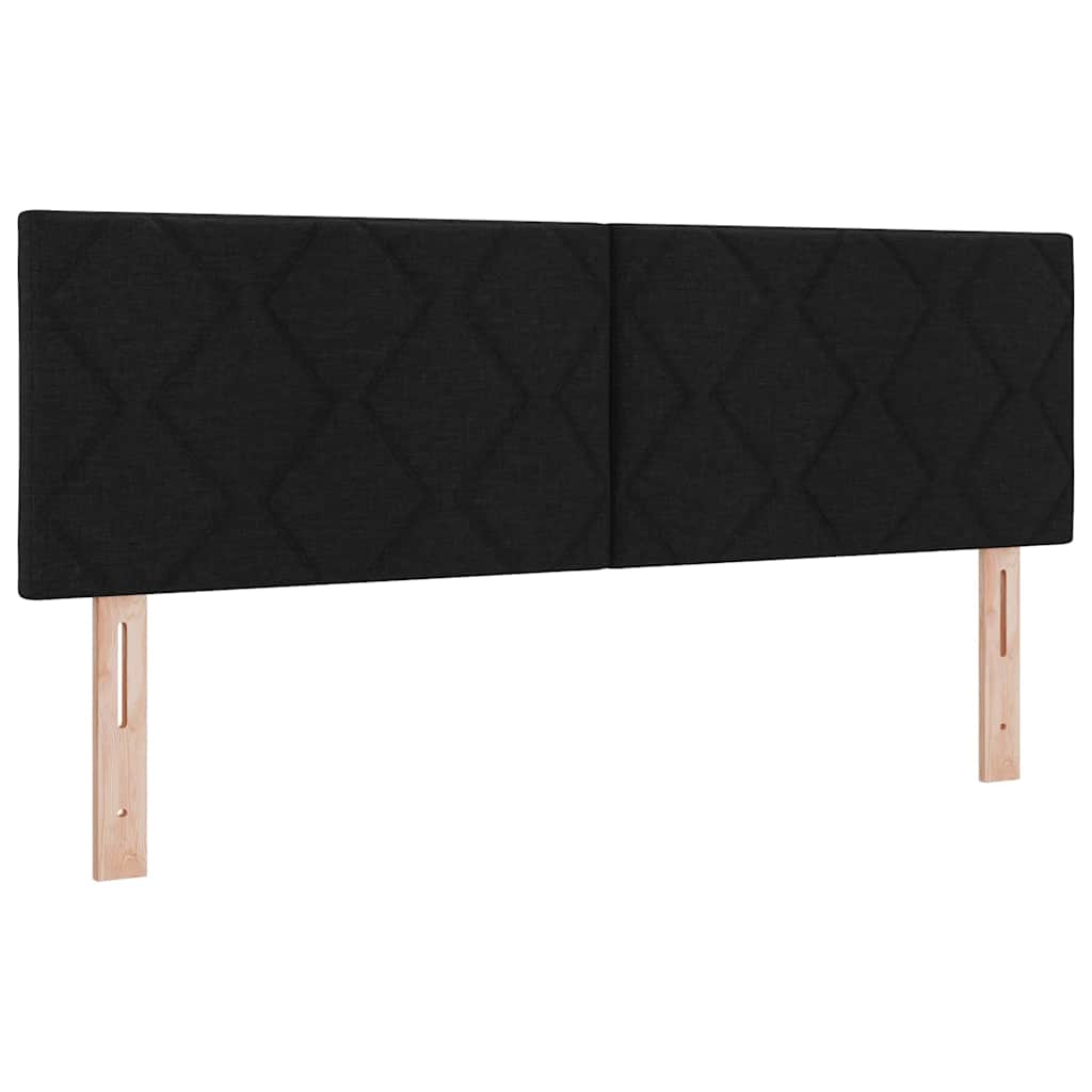 Cabeceira de Tecido Geométrico Preto 160 cm tecido