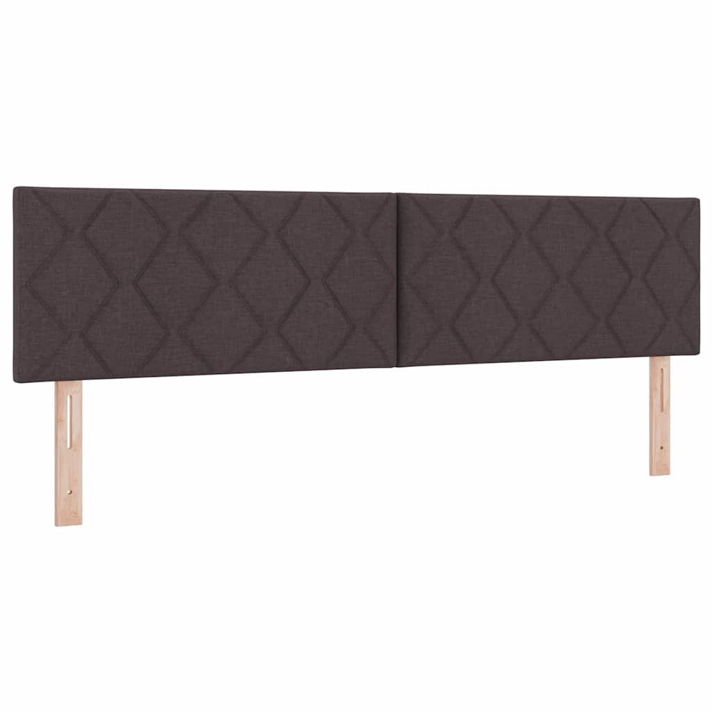 Cabeceira de Tecido Geométrico Castanho escuro 180 cm tecido