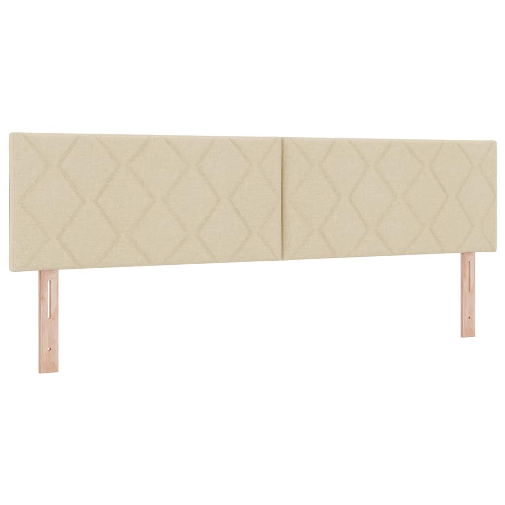 Cabeceira de Tecido Geométrico Ajustável Creme 180 cm tecido
