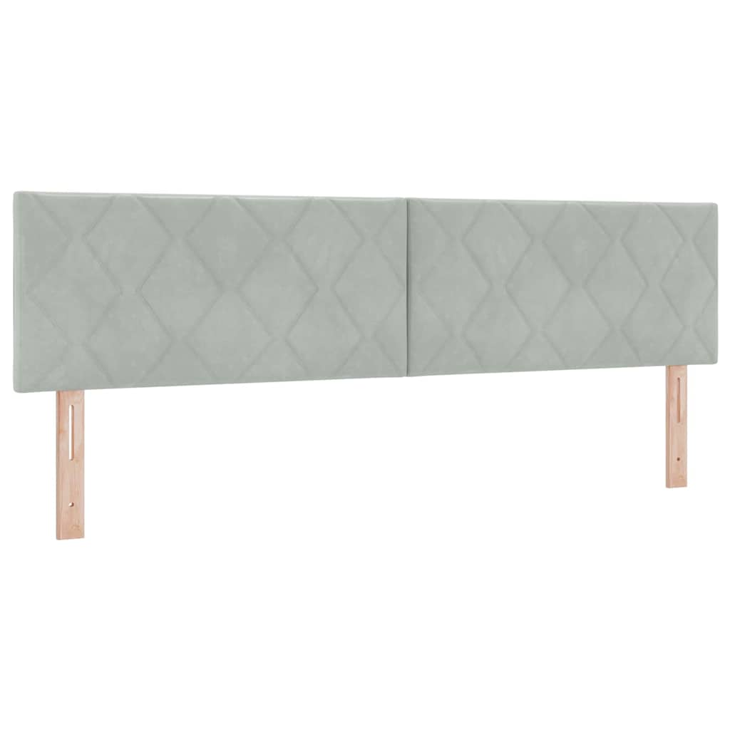 Cabeceira Montado na parede Manual Cinzento-claro 180 cm Veludo