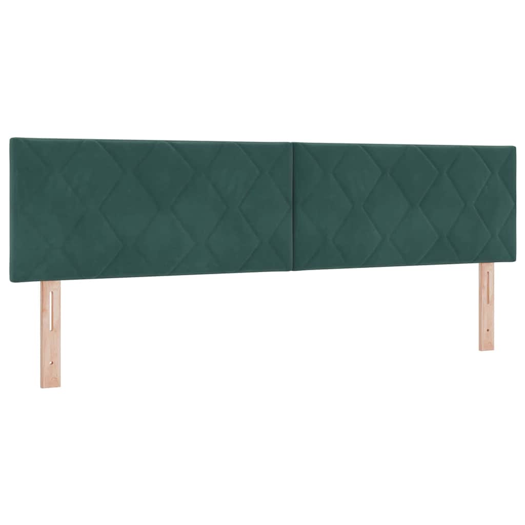Cabeceira Montado na parede Manual Verde-escuro 180 cm Veludo
