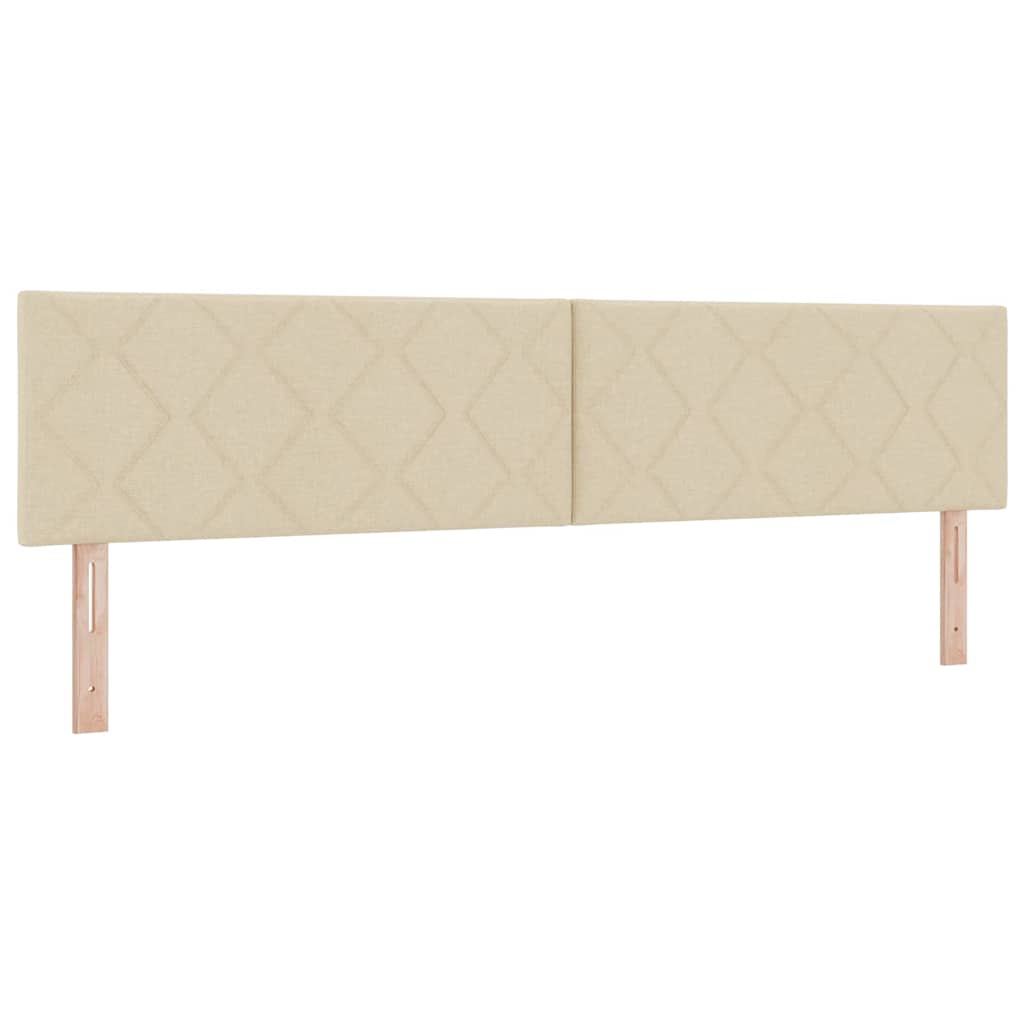 Cabeceira de Tecido Geométrico Creme 200 cm tecido