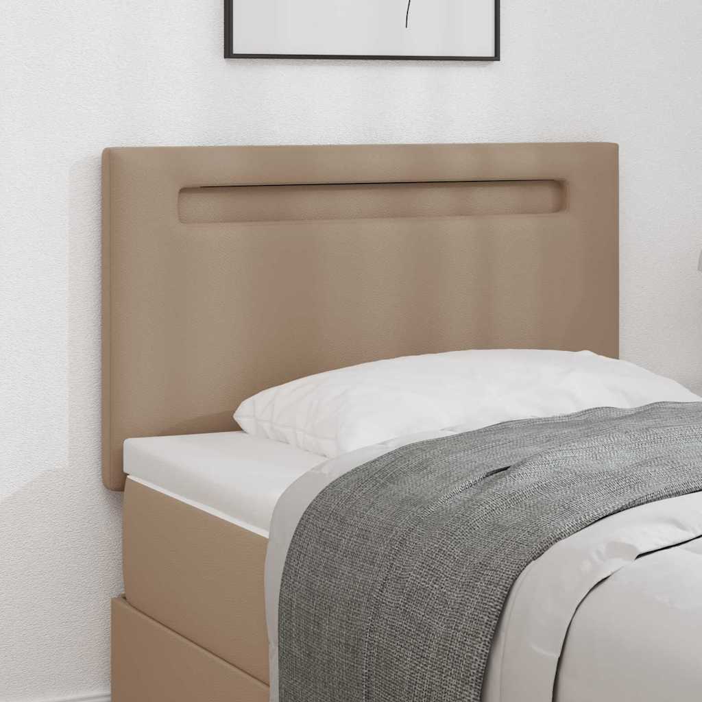 Cabeceira com luzes de tira LED Manual Cappuccino 100 cm PVC