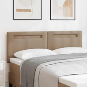 Cabeceira com luzes de tira LED Manual Cappuccino 144 cm PVC